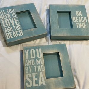 Wooden picture frame Nautical Beach theme